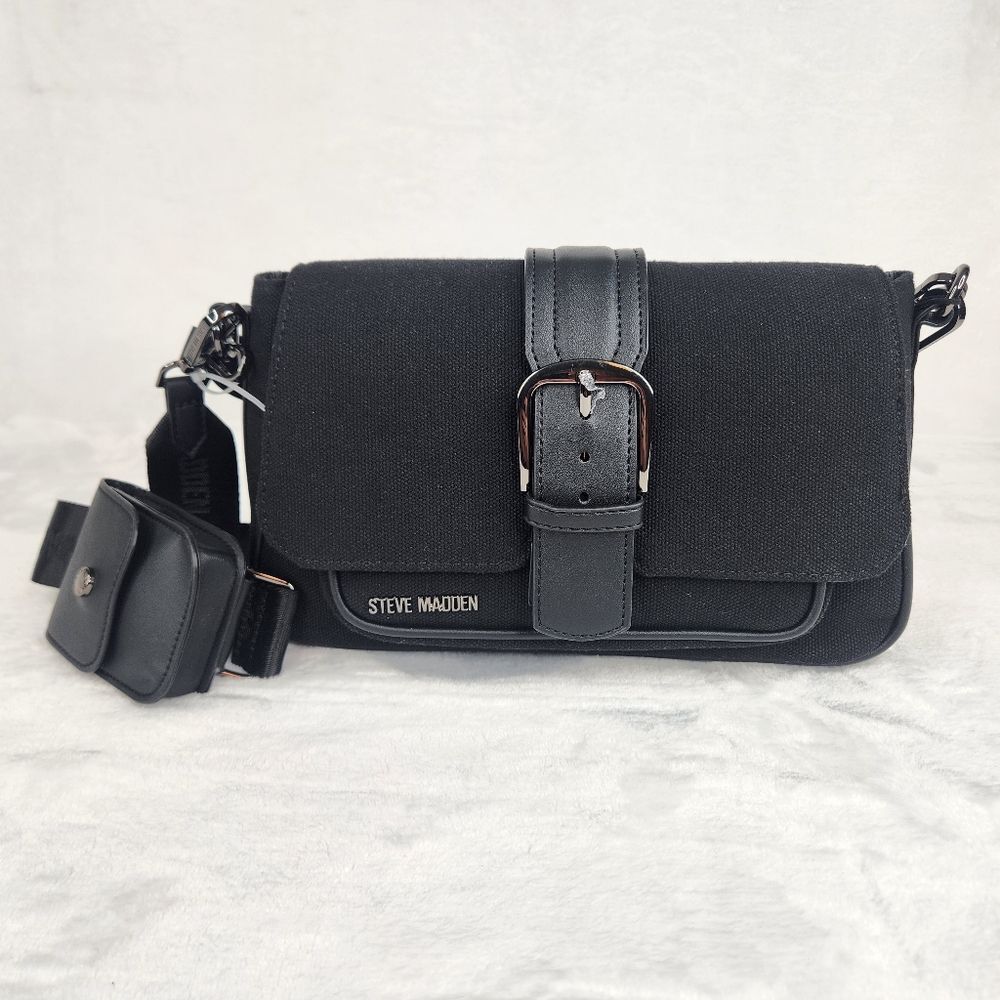 NWT Steve Madden Crossbody Bag BTORRID BLK/BLK SATCHEL